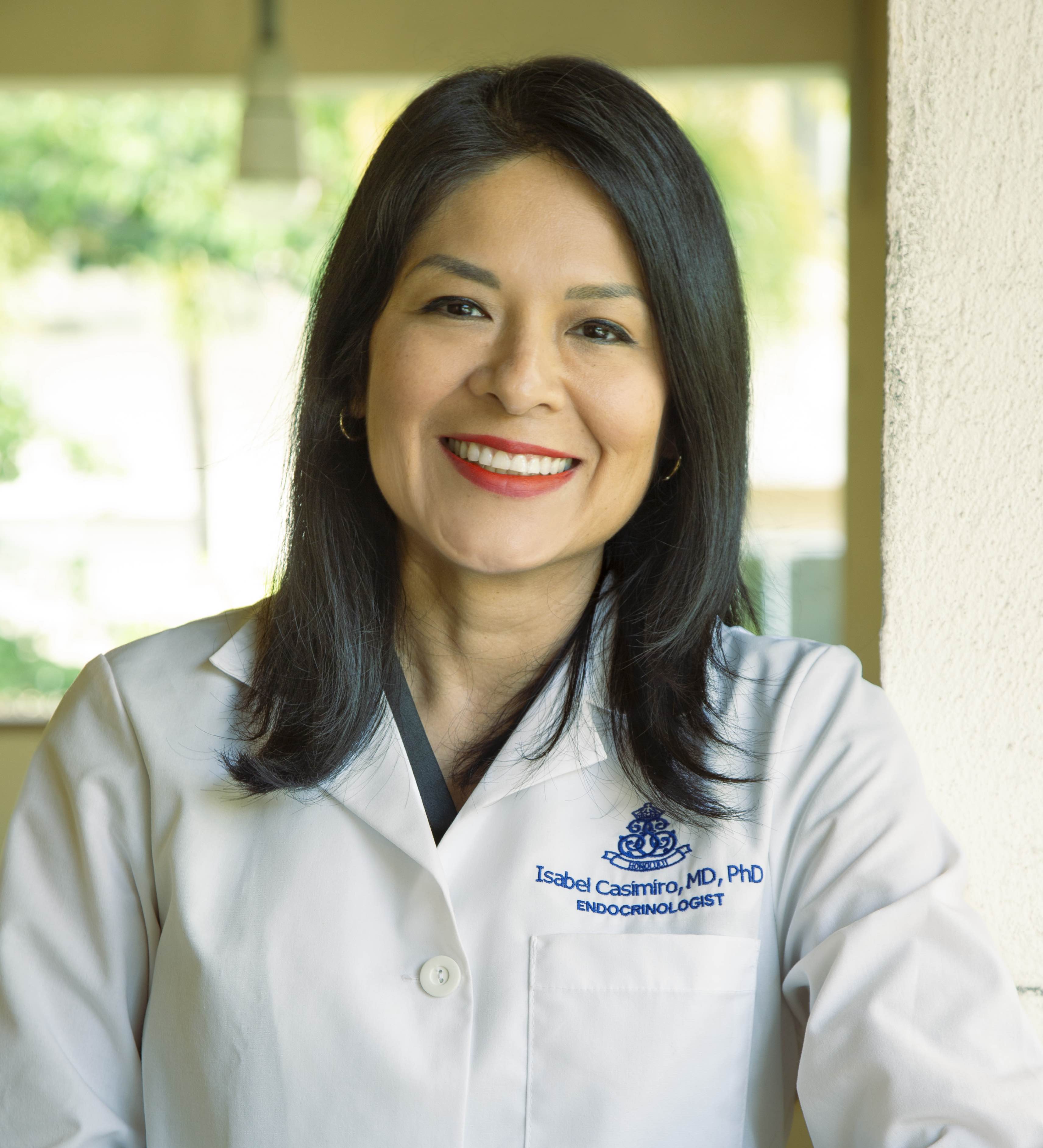 dr. isabel casimiro in white coat