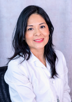 dr. isabel casimiro in white coat
